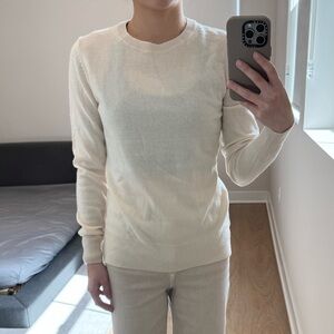 Theory Cream Cashmere Sweater